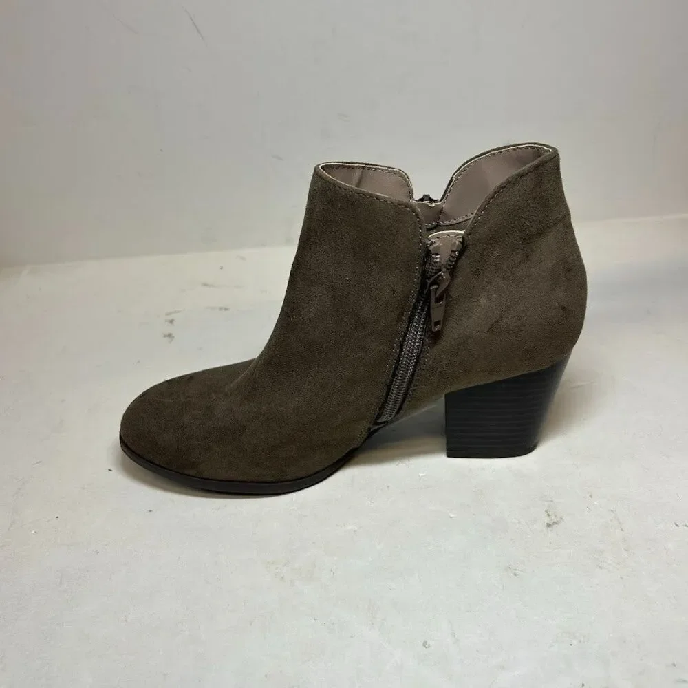 Style & Co. Womens 5 M Grey Masrinaa Block Heel Ankle Booties DISPLAY RX8